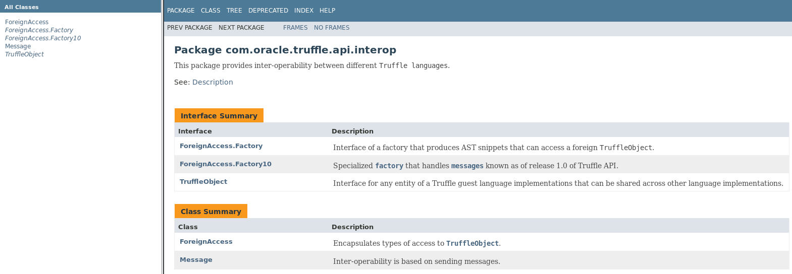 Simplified Interop API