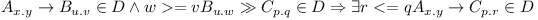 A_{x.y} \rightarrow B_{u.v} \in D \wedge \exist w >= v  B_{u.w} \gg C_{p.q} \in D \Rightarrow \exists r <= q A_{x.y} \rightarrow C_{p.r} \in D